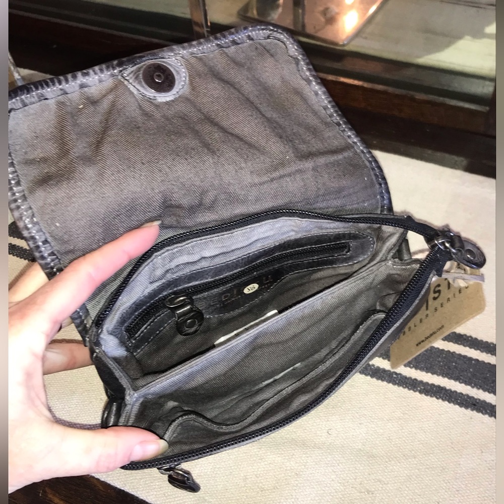 NWT Bed Stu Leather Ziggy Clutch Crossbody Belt Bag Black DD Retail $195 - Picture 14 of 15